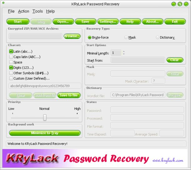 krylack rar password recovery 2019
