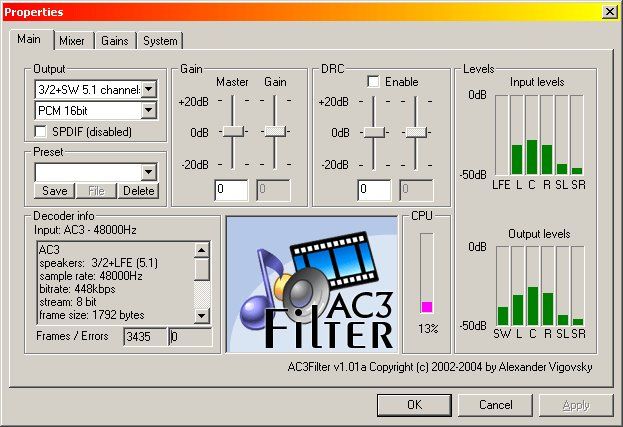 divx web player with ac3 filter