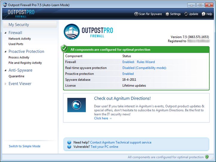 Agnitum outpost firewall pro 2017 v6 0 2160 205 402 266 include serial