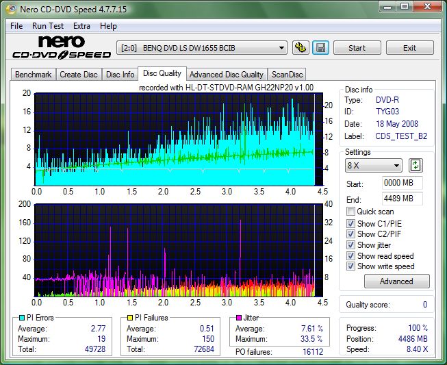 Nero CD-DVD Speed – CD/DVD info and quality test