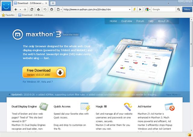 maxthon browser 3.0.5.7