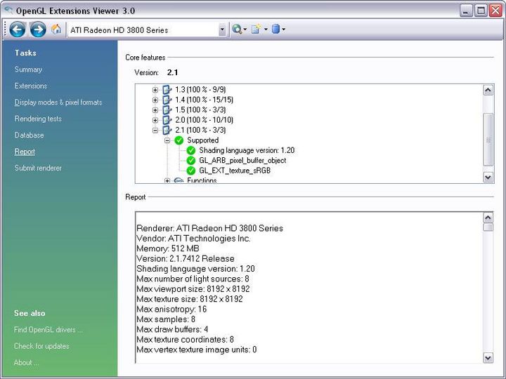 opengl extensions viewer windows vista