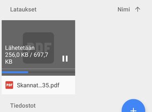 Lisätään skannattu dokumentti Google Driveen
