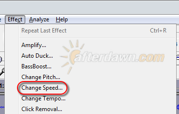 Audacity's Change Speed Effect - AfterDawn.com
