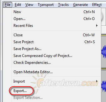 Audacity Export - AfterDawn.com