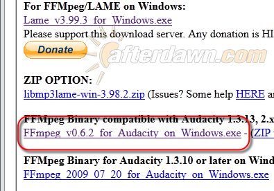 Download FFmpeg for Audacity - AfterDawn.com