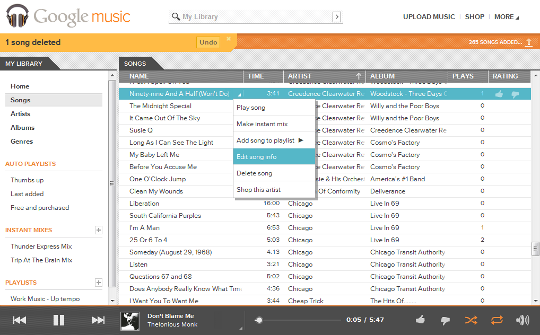 Google Music Library
