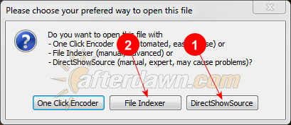 Indexer or DirectShow option when opening files in MeGUI's AviSynth Script Creator - AfterDawn.com