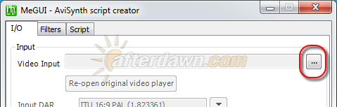 Open video file in MeGUI AVS Script Creator - AfterDawn.com
