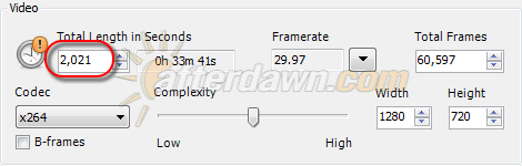 MeGUI Bitrate Calculator showing the number of seconds - AfterDawn.com