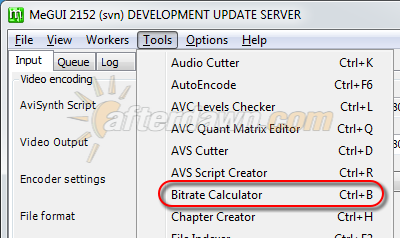 Starting the MeGUI Bitrate Calculator - AfterDawn.com