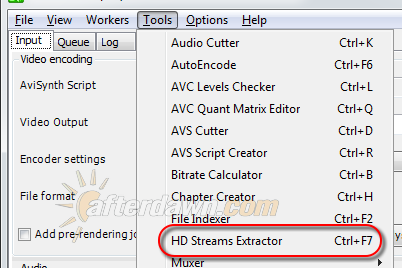 Opening the MeGUI HD Streams Extractor - AfterDawn.com