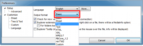 Set default MediaInfo Output Format to Tree - AfterDawn.com