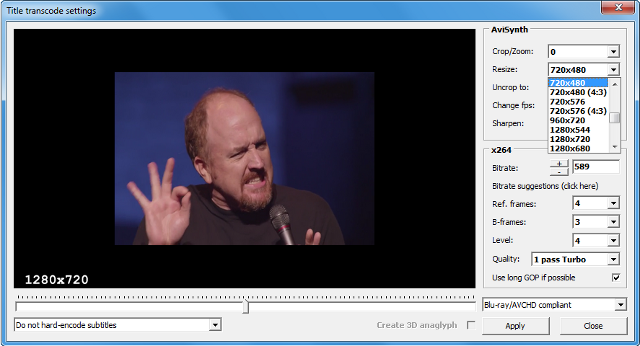 AfterDawn.com - MultiAVCHD Resize settings