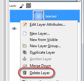 Delete layer in GIMP - AfterDawn.com