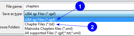 MeGUI Chapter Creator Save dialog - AfterDawn.com