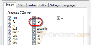 Associate 7-Zip with RAR files - AfterDawn.com