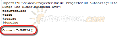 Convert still menu to RGB in MeGUI's AVS Script Creator - AfterDawn.com