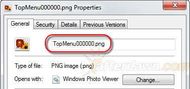 file properties dialog for PNG menu background - AfterDawn.com