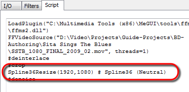 Manually edit resize filter in MeGUI - AfterDawn.com