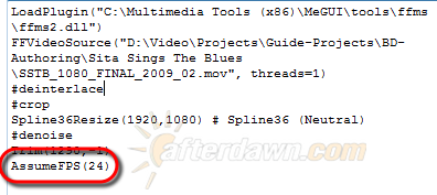 Set 24fps framerate in MeGUI's AVS Script Creator - AfterDawn.com