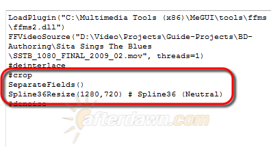 Add SeparateFields filter to AviSynth script in MeGUI - AfterDawn.com