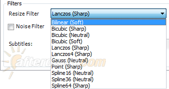 Select resize filter in MeGUI's AviSynth Script Creator - AfterDawn.com