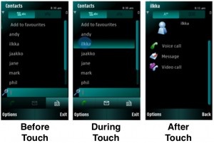 Symbian^3:ssa riitt�� yksi kosketus